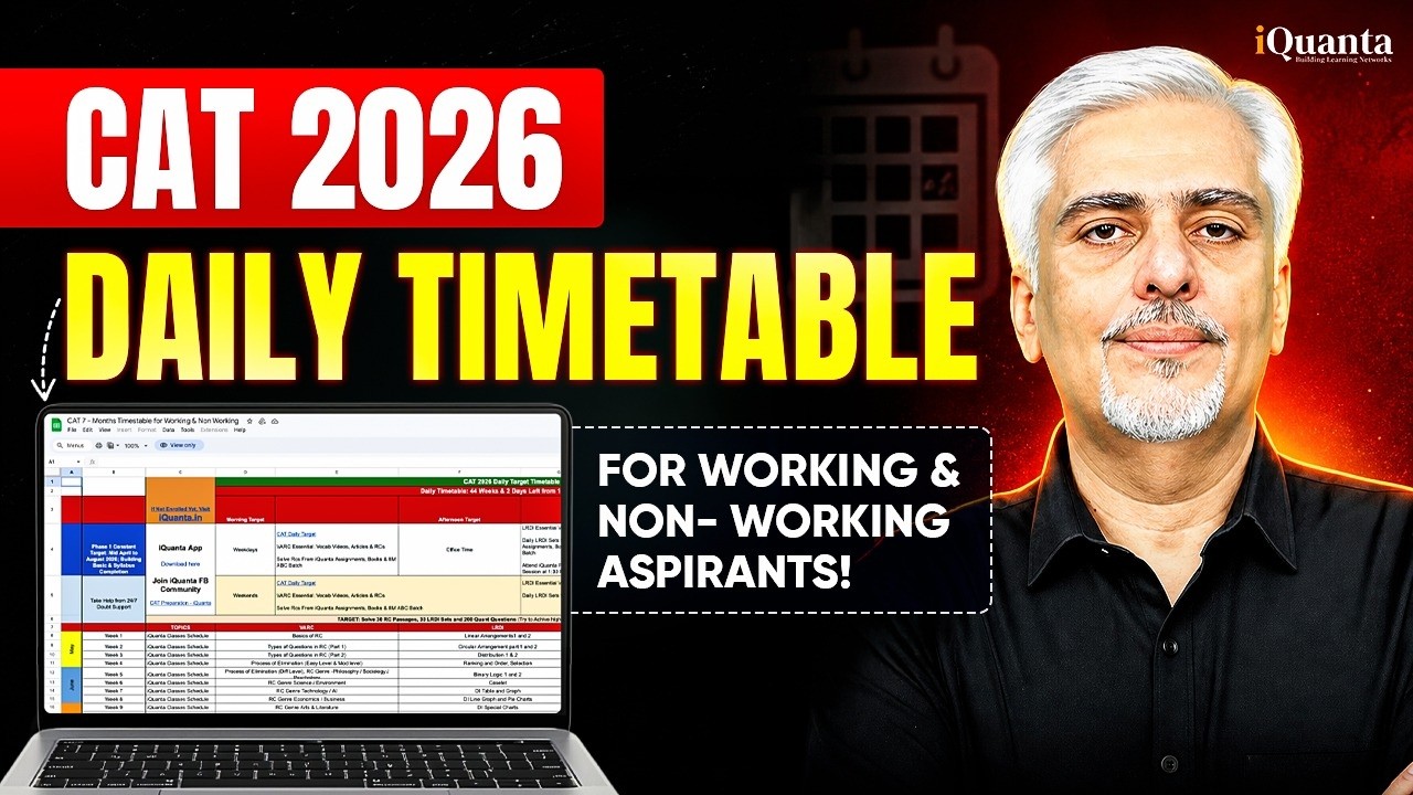 CAT 2026 Preparation Plan (May&ndash;Nov) | Daily Timetable + Mock Analysis Guide