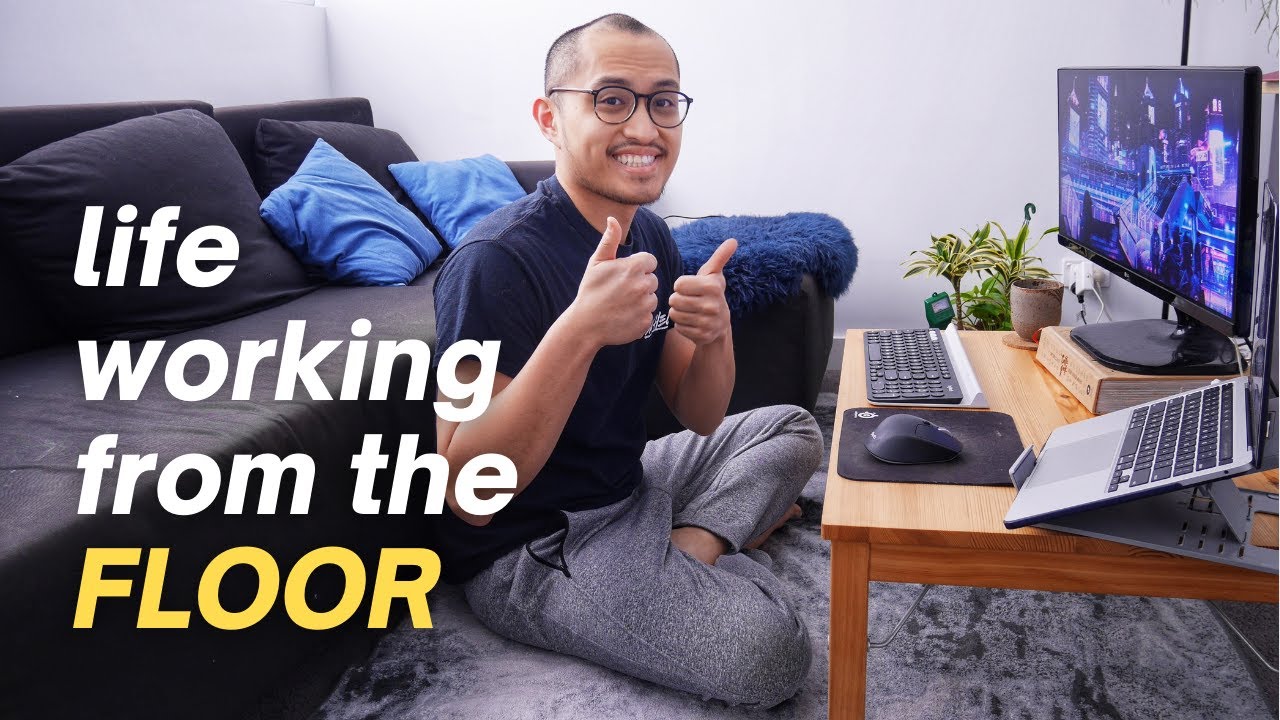 Floor Desk Setup | I'm now working from the floor in 2021 | Filipino minimalist