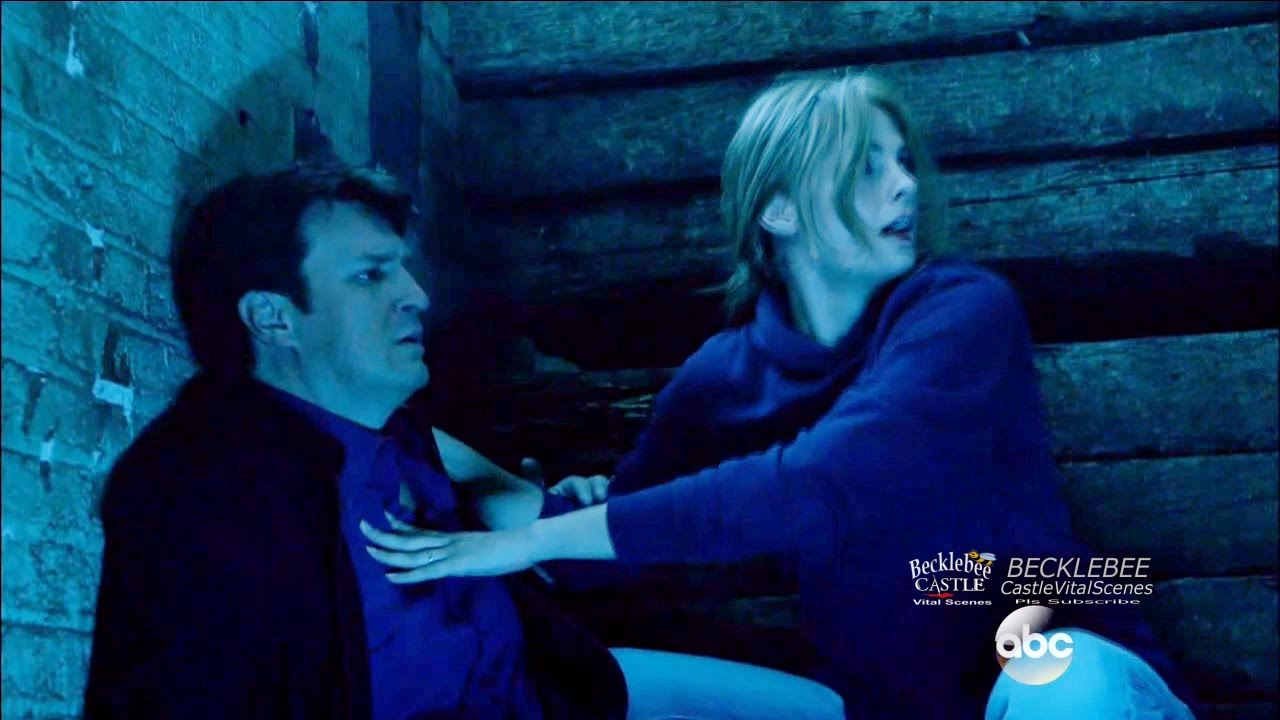 Castle 8x01 “XY” Beckett Saves Castle - Caskett Kiss  Season 8 Episode 1