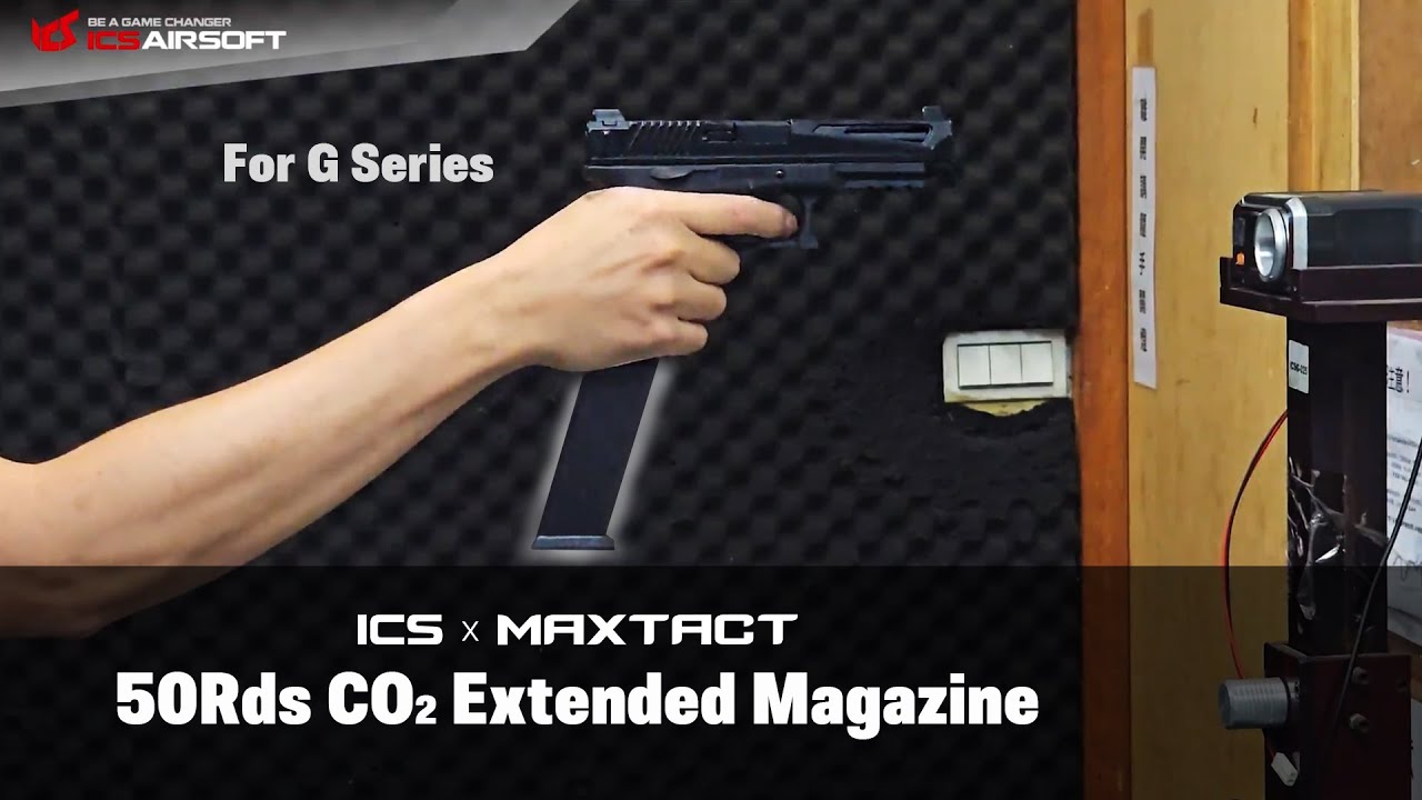 ICS X MAXTACT 50 Round CO2 Extended Magazine for G Series on the way │ ICS Airsoft