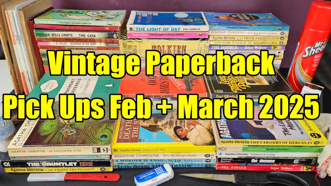 VINTAGE Book + PAPERBACK Pickups -  Feb/March 2025 - Penguin, Pan  Christie Rarities ASMR, Maybe!