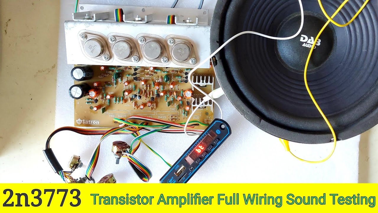 3773 Powerful Transistor Audio Amplifier Board 2N3773 250W FULL WIRING 🔥🔥