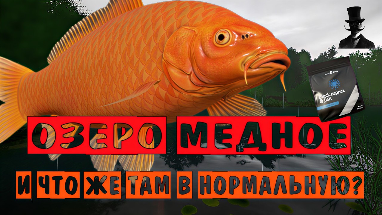 Рыбалка на Медном озере. Температура - нормальная. Русская Рыбалка 4.