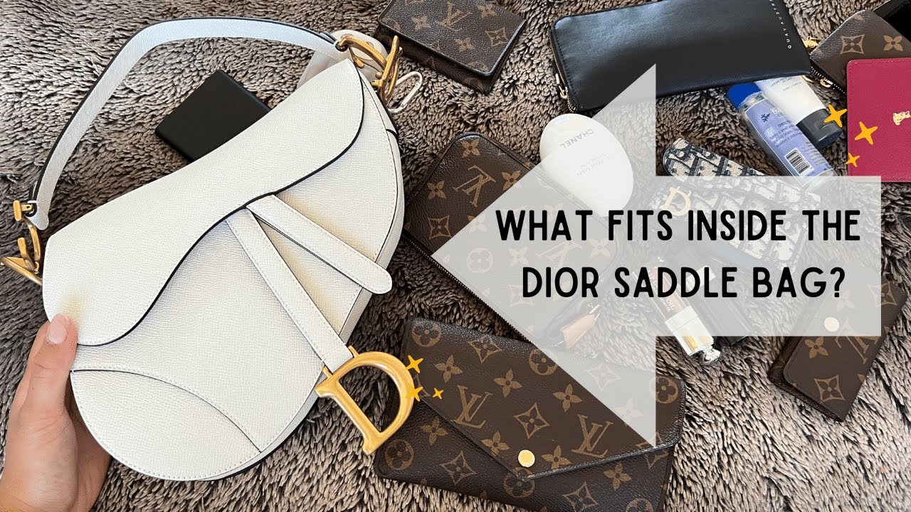 LET'S SEE WHAT FITS INSIDE THE DIOR SADDLE BAG! 🤍✨ LV Small Leather Goods? Iphone 13 Pro Max?