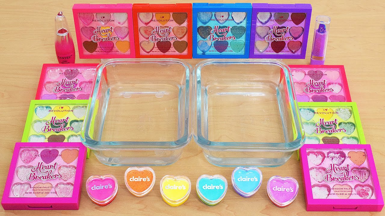 Coloring Slime ASMR with Heart Makeup