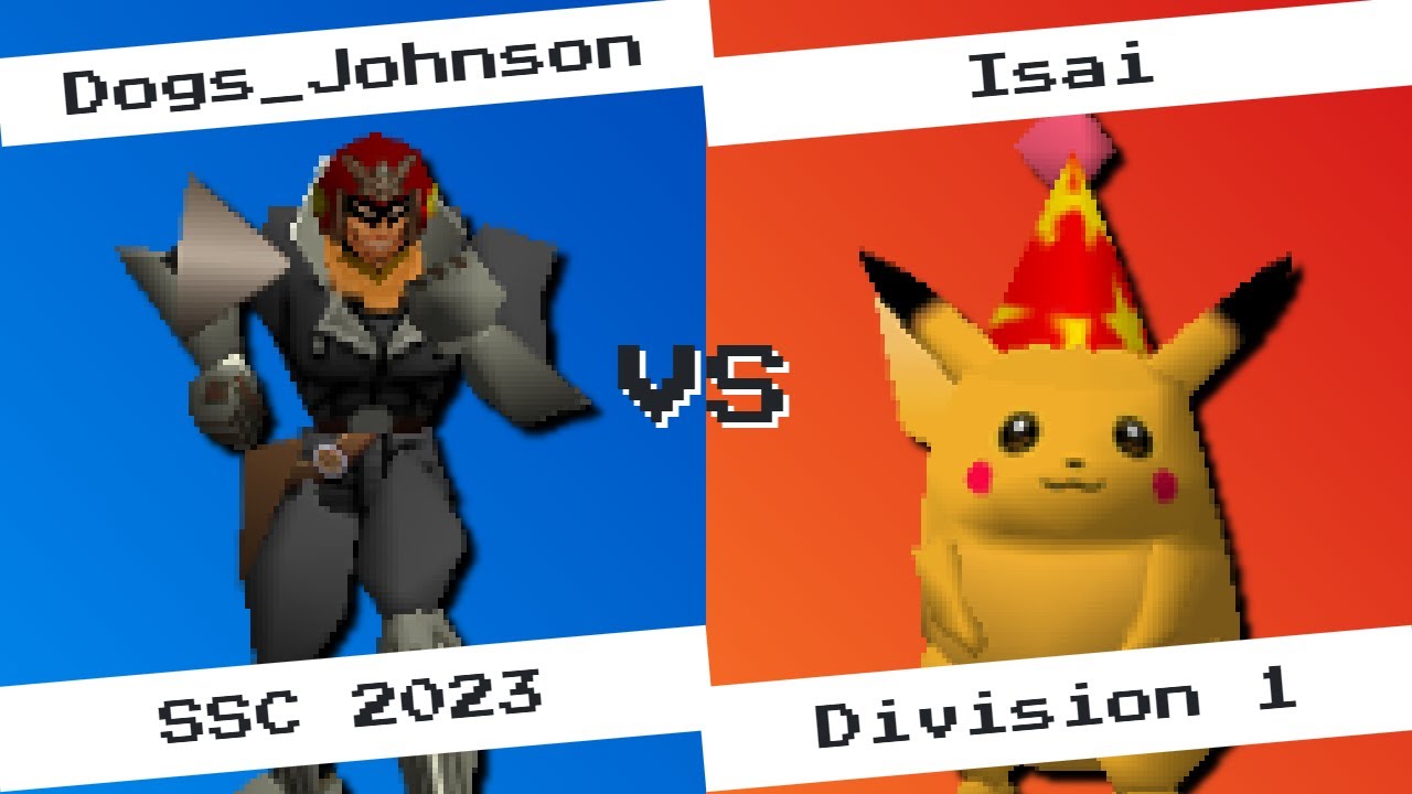 Dogs_Johnson (Captain Falcon) vs Isai (Pikachu) - SSC23 D1 - SSB64