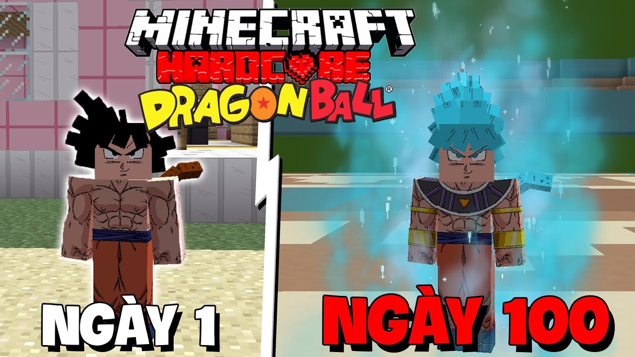 M&Igrave;NH SINH TỒN 100 NG&Agrave;Y L&Agrave;M SONGOKU TRONG MINECRAFT DRAGON BALL !!