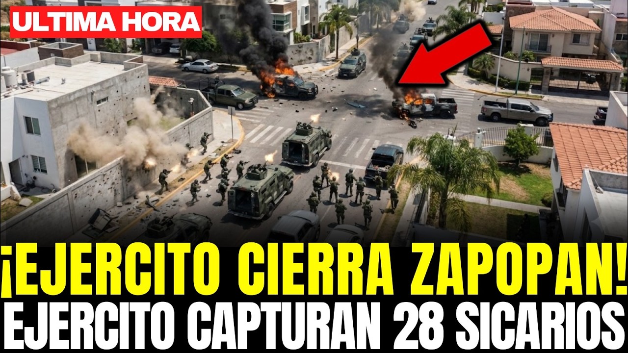ZAPOPAN CERRADO: FUERZAS ESPECIALES CAPTURAN 28 SICARIOS del CJNG y ASEGURAN 9 MILLONES