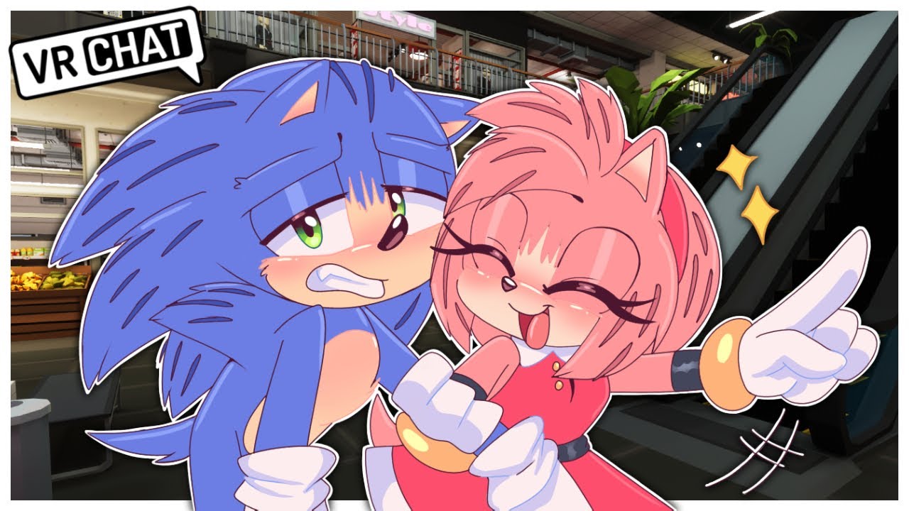Movie Sonic and Movie Amy Visit The Mall In VRCHAT!!