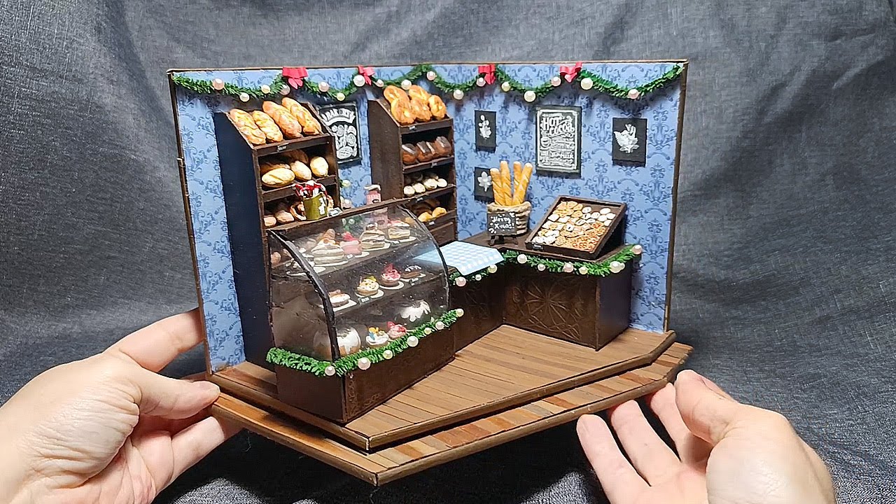 🎄*Xmas special* Vintage Bakery 🍰 🥨 | DIY miniature diorama