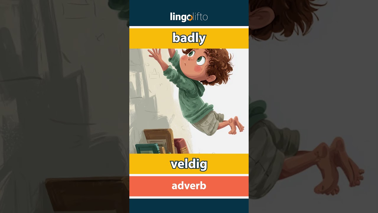 🇬🇧🇳🇴 badly - veldig : learn English : la oss lære engelsk : vocabulary builder