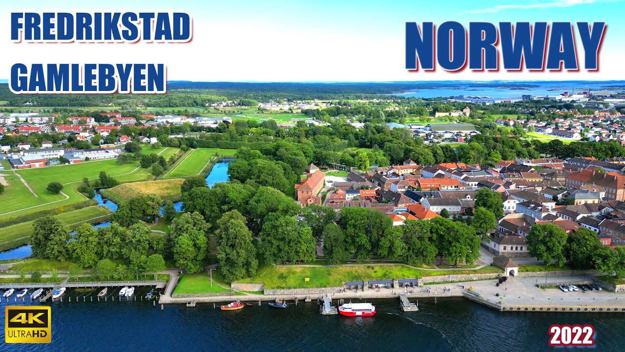 Gamlebyen Drone Footage & Walking Tour in Fredrikstad Norway