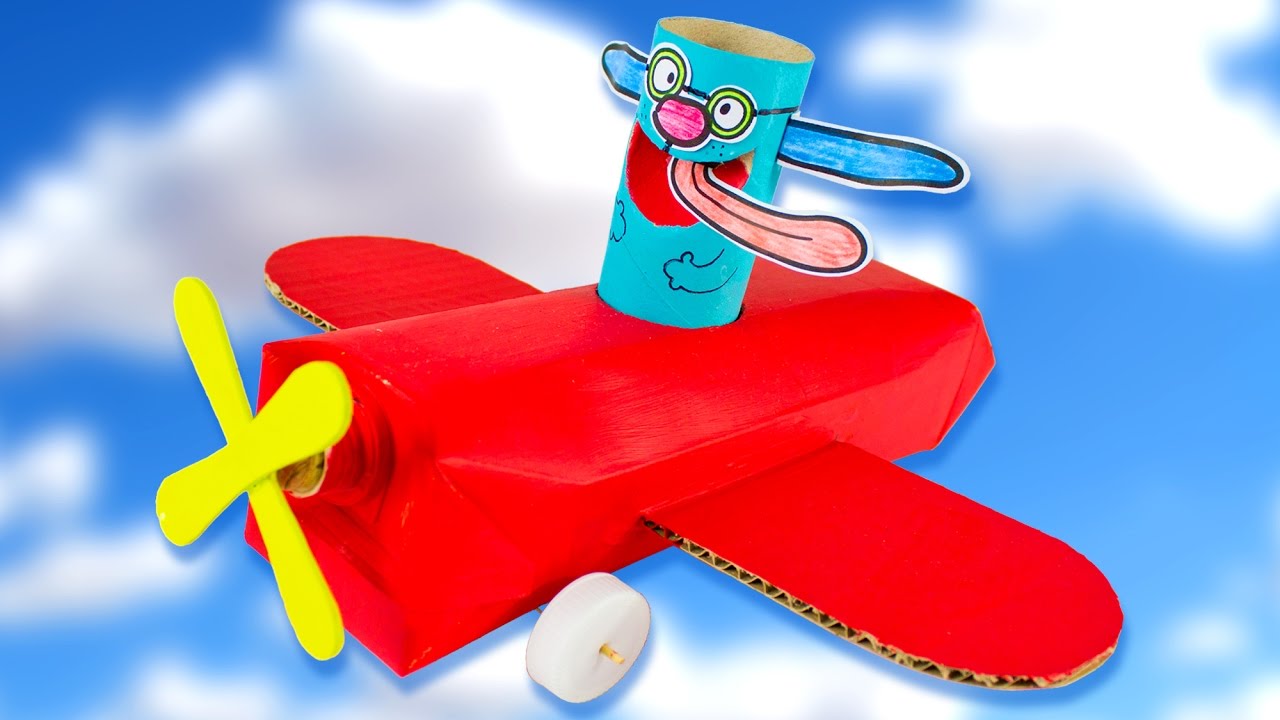 Cardboard Airplane With Looney Lupin | DIY Crafts Ideas For Kids | Box Minis