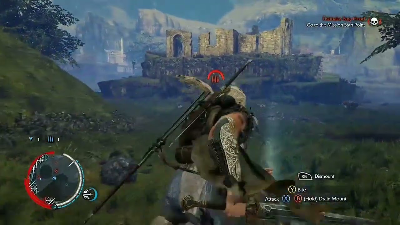 Monster Graug Ambushed by Blood-Thirsty Caragors | Shadow of Mordor Gameplay