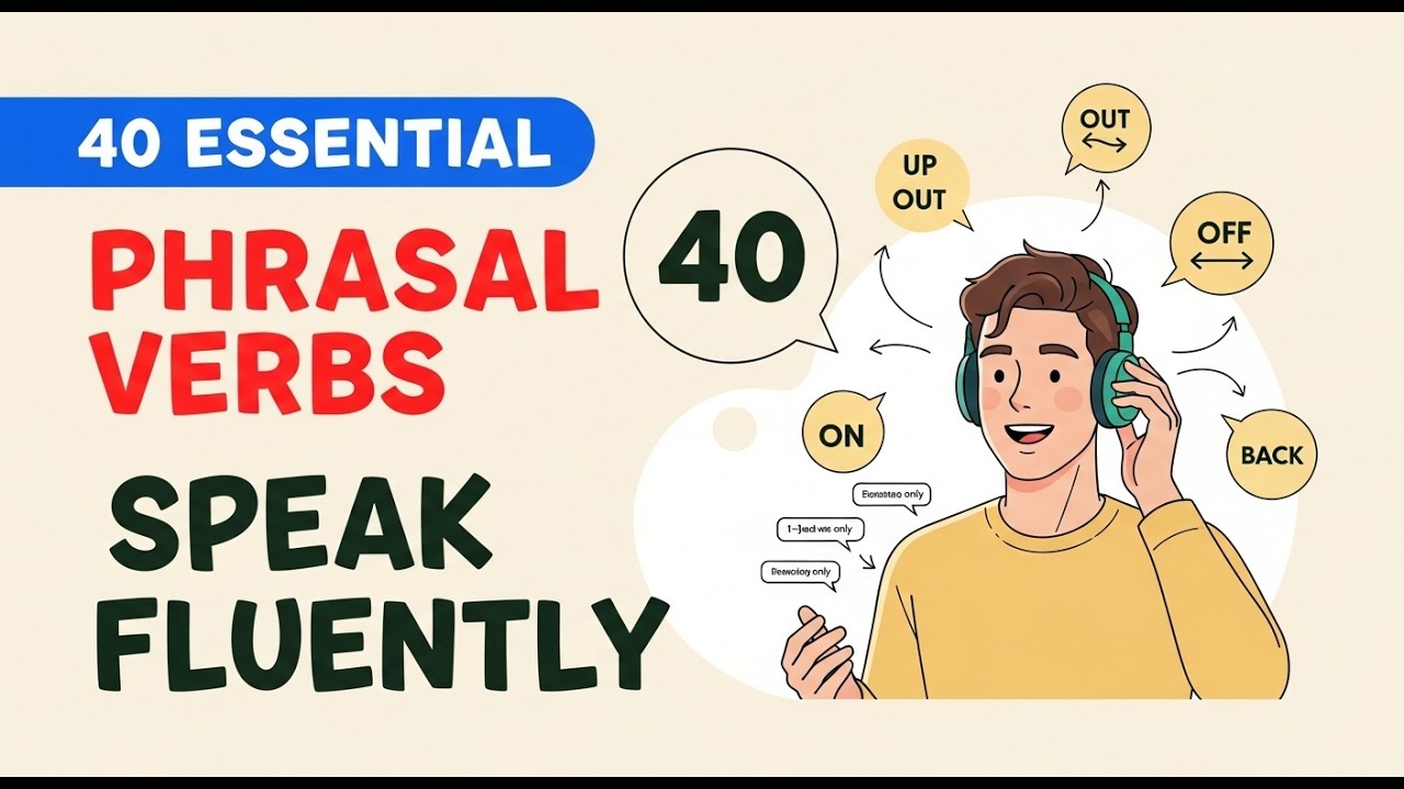 40 Essential Phrasal Verbs for Daily Conversation 🗣️ | Boost Your English Fluency