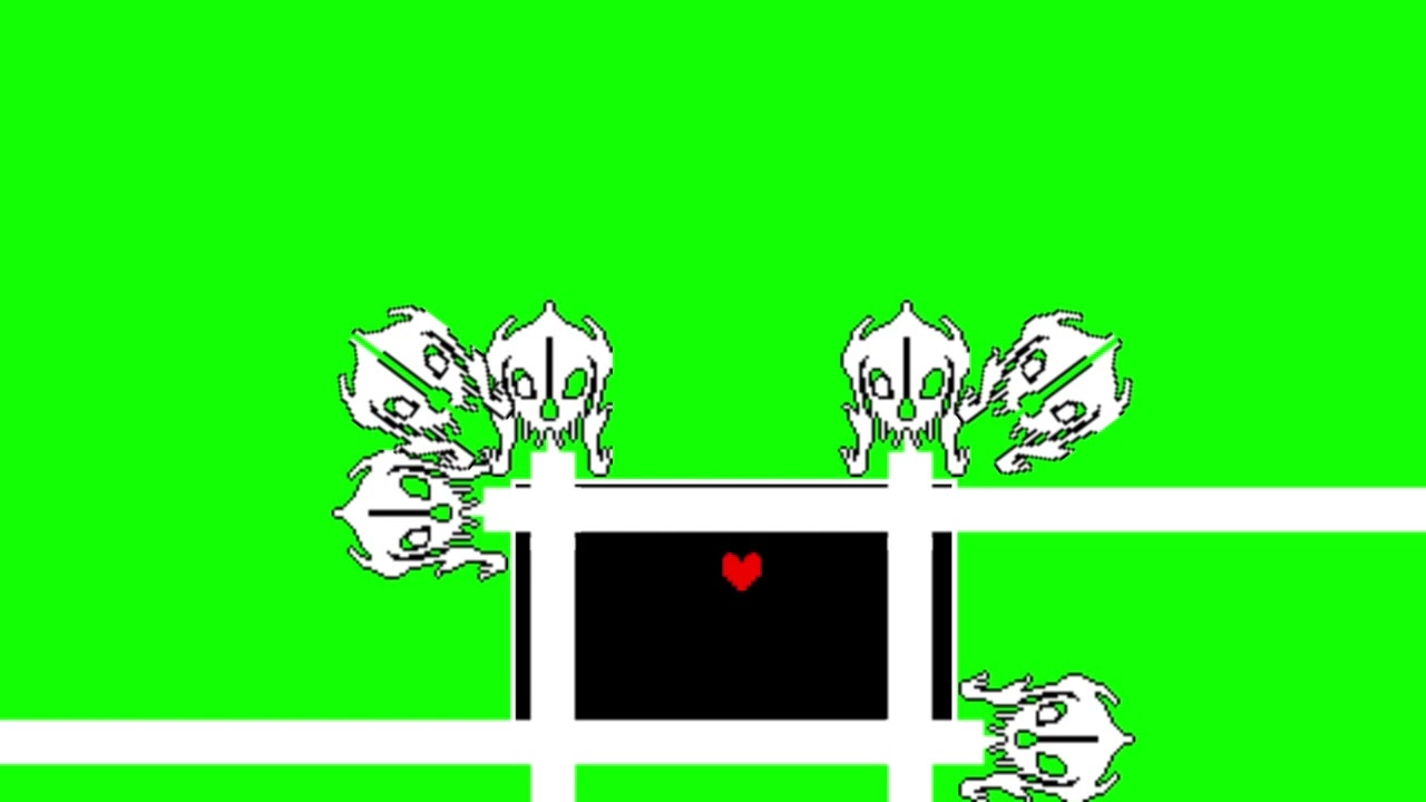 Undertale - sans first attack - green screen (battletale)