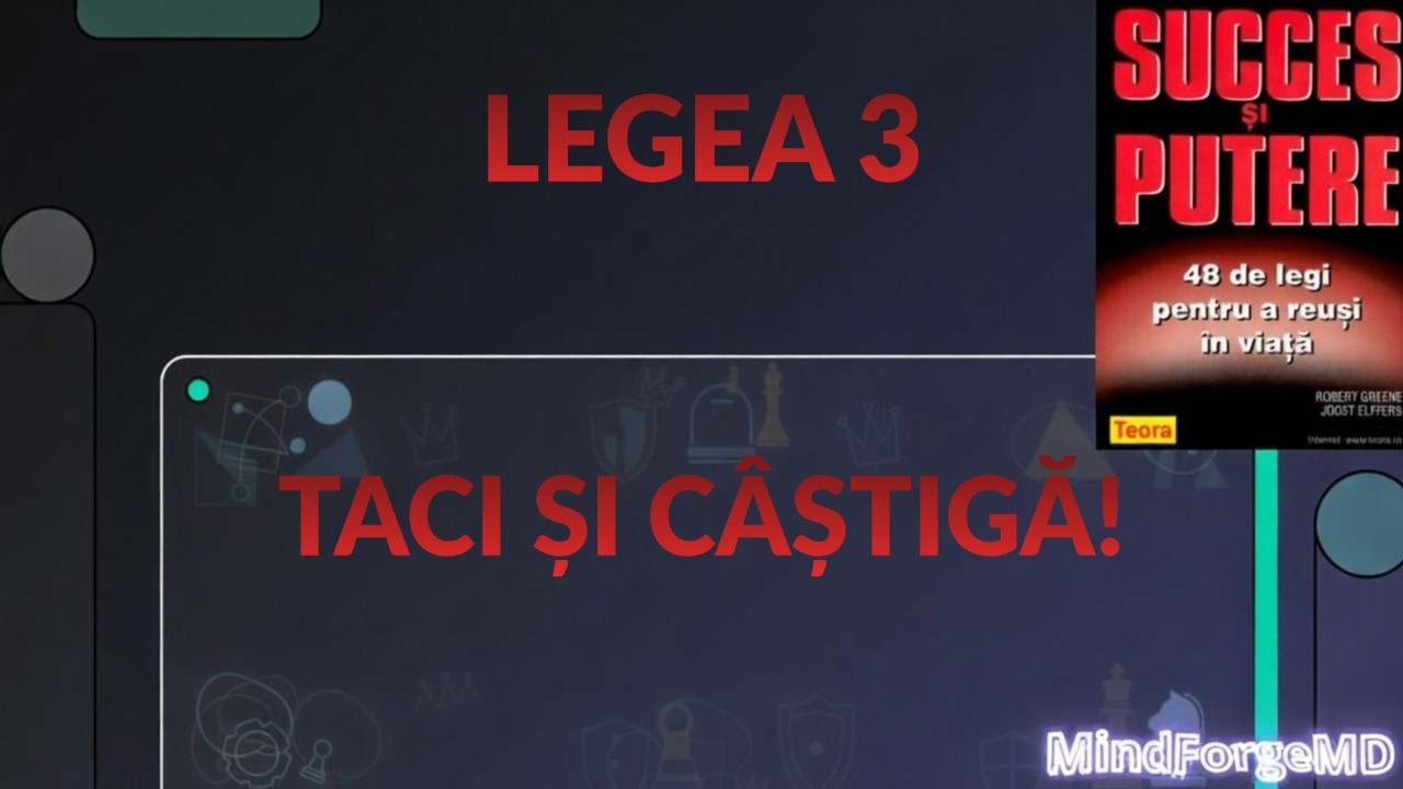 Legea 3: Ascunde-ți Intențiile | 48 de Legi ale Puterii (Rezumat)
