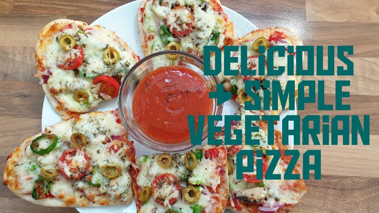 How to make quick and tasty vegetarian pizzas using pita breads