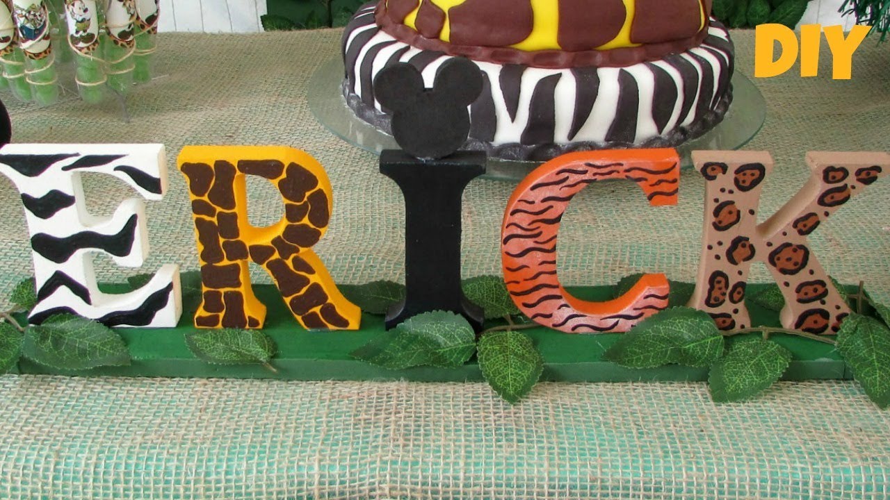 Letras decoradas safari | DIY