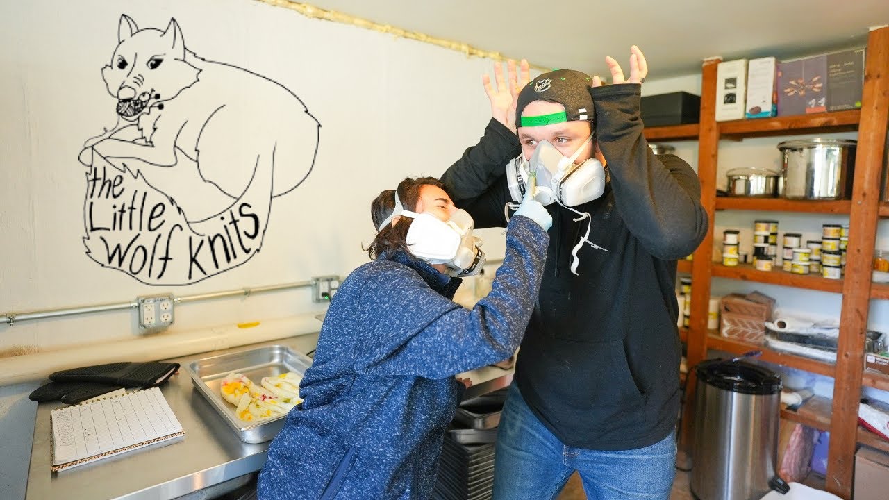 Kent and Bri Dye Yarn! - The Little Wolf Knits Studio Tour