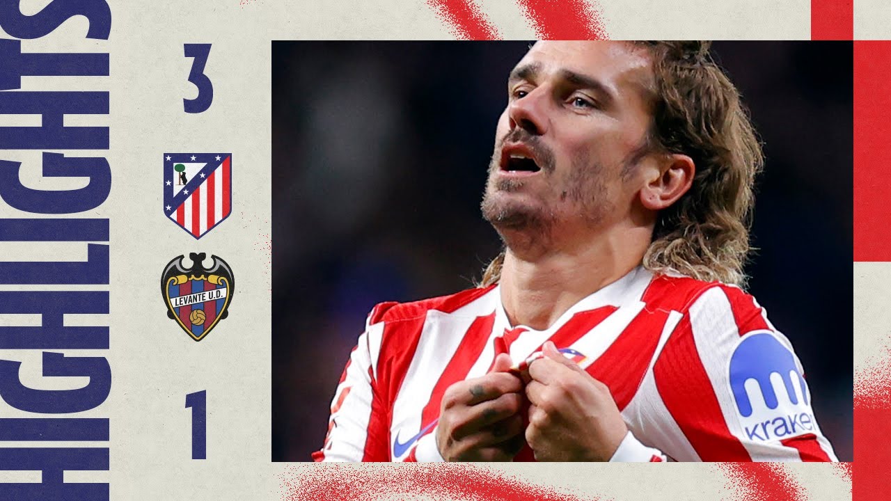 Atl&eacute;tico de Madrid 3-1 Levante | ⚽ Griezmann (2) and De la Fuente (OG) | HIGHLIGHTS,&nbsp;LaLiga&nbsp;-&nbsp;MD12