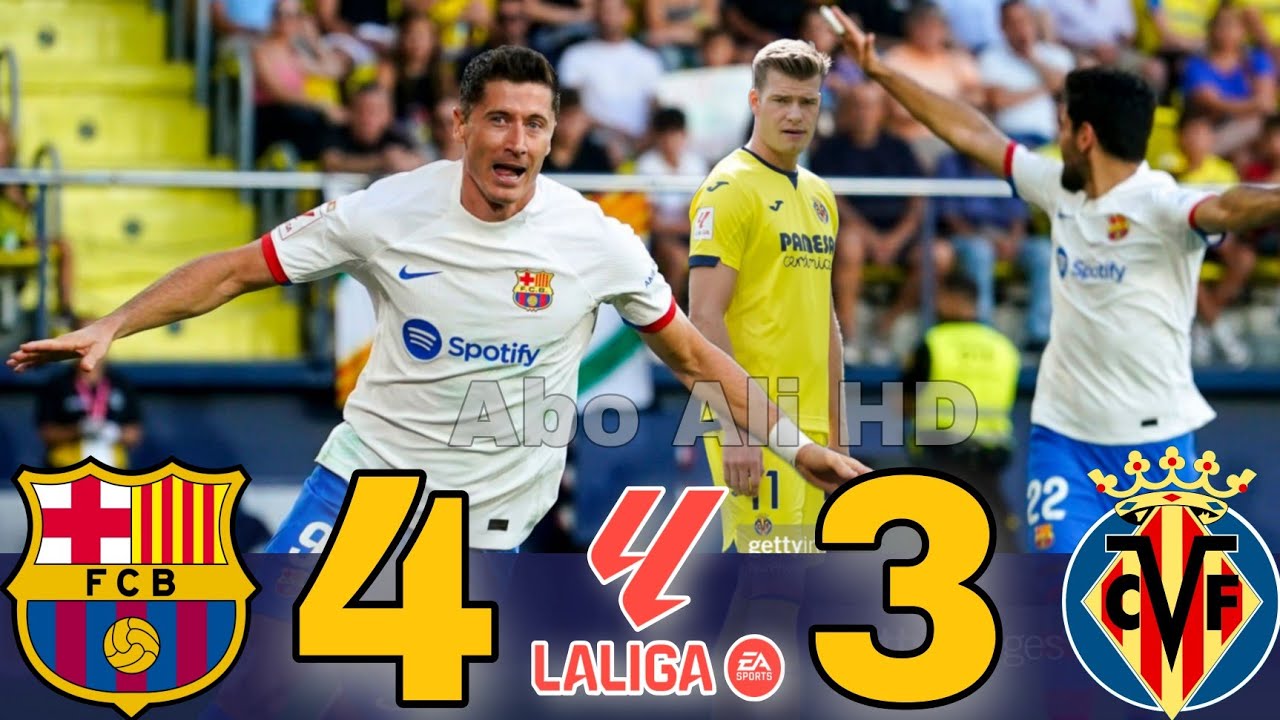 برشلونة & فياريال | 4-3 | اقوى مباراه فى الدورى الاسباني هذا الموسم 💥 تعليق خالد الحدي HD