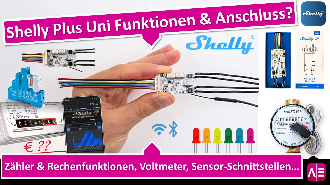 Shelly Plus Uni, Funktionen & Anschluss? Zähler & Rechenfunktionen? Mega!