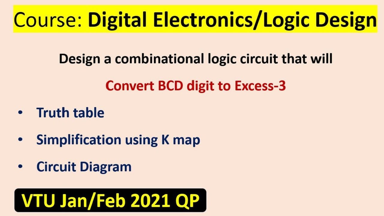 BCD to Excess 3 conversion