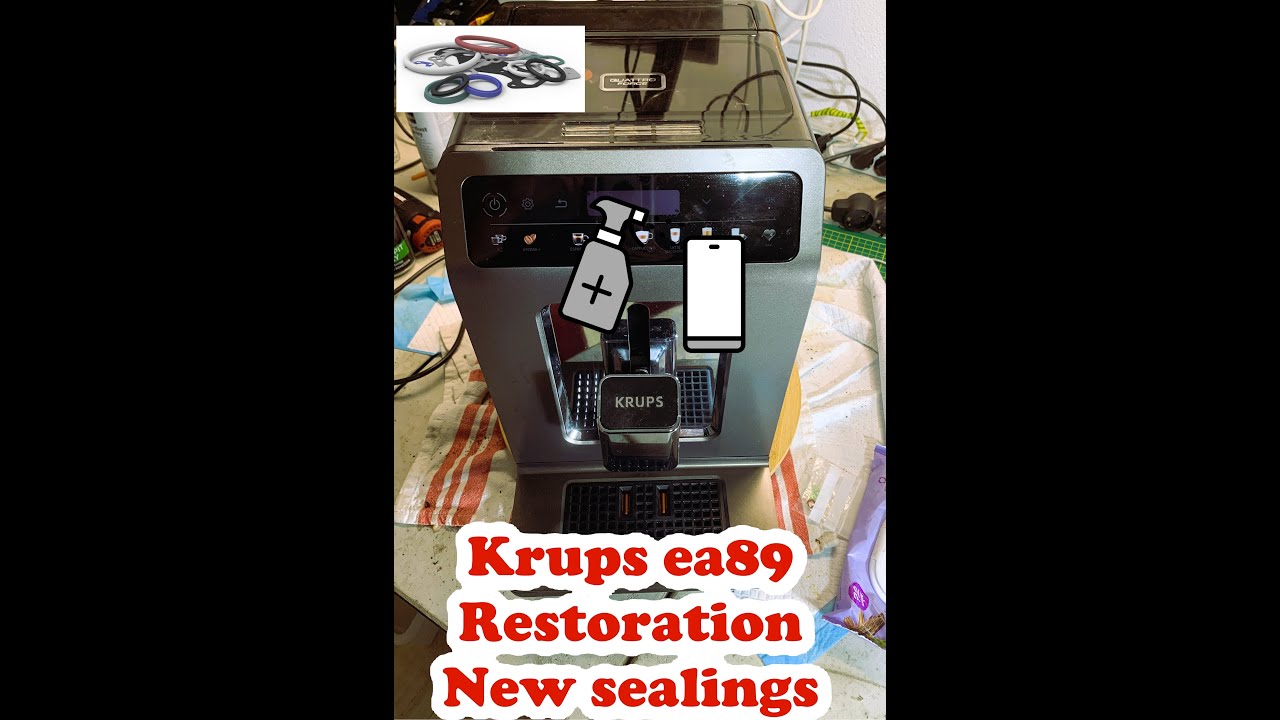 Krups EA89, restoration, new sealings, cleaning