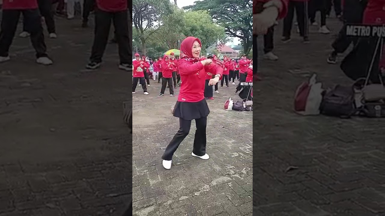 Senam bersama PWRI Kota Metro Lampung