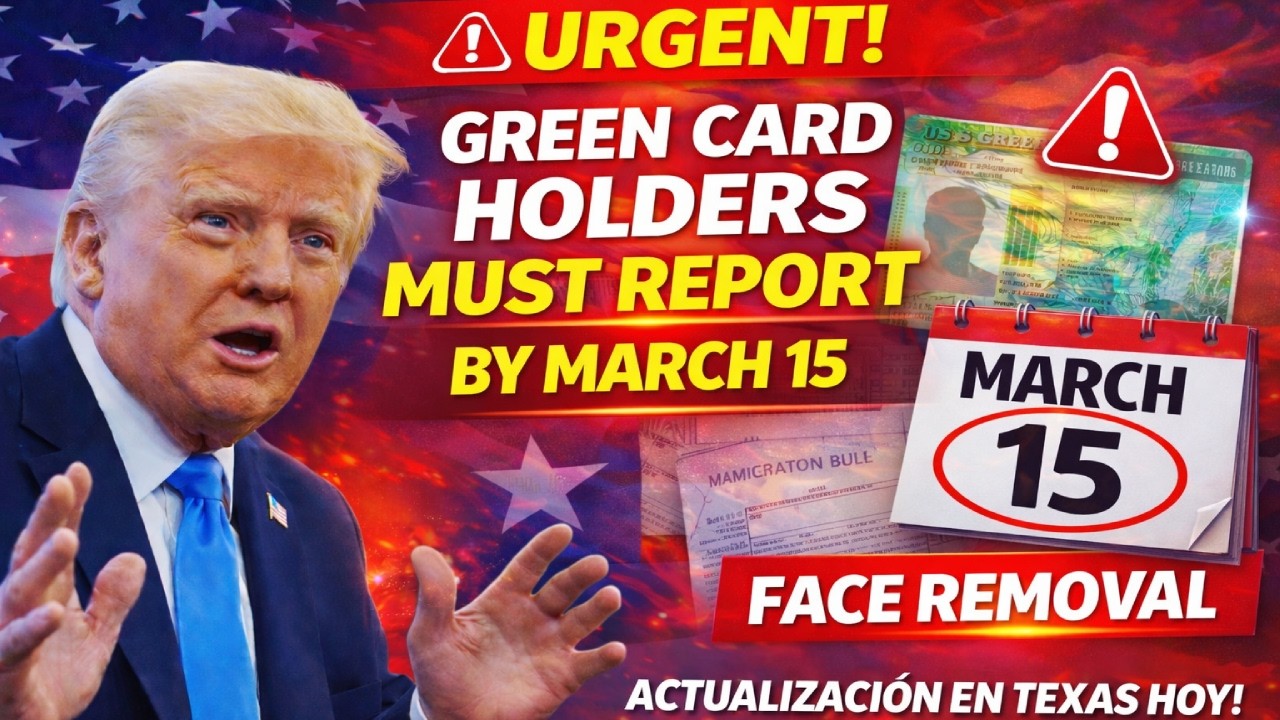 URGENT! Green Card Holders Must Report by March 15 or Face Removal