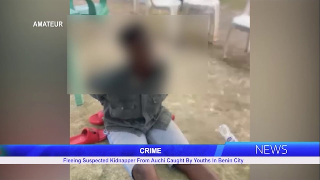 Fleeing Suspected Kidnapper From Auchi Caught By Youths In Benin City