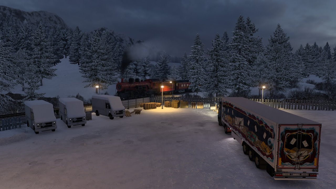Euro Truck Simulator 2 Winter land 2K/120fps