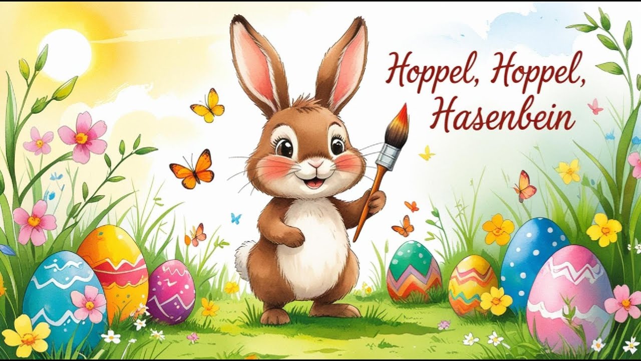 🐰 Hoppel, hoppel, Hasenbein | Fr&ouml;hliches Osterlied zum Mitsingen & Entdecken 🎶🌷