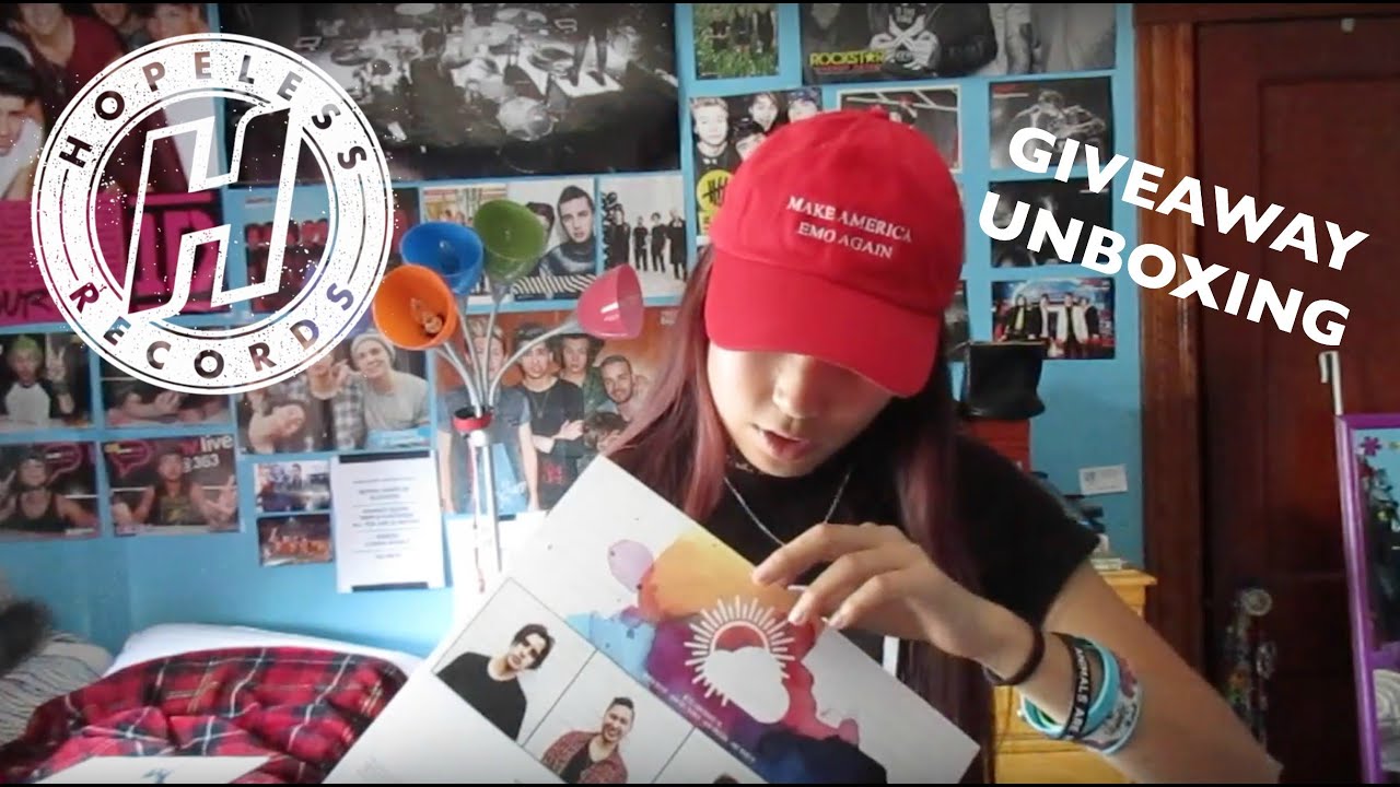 hopeless records vinyl giveaway (UNBOXING) | caitlin rielly