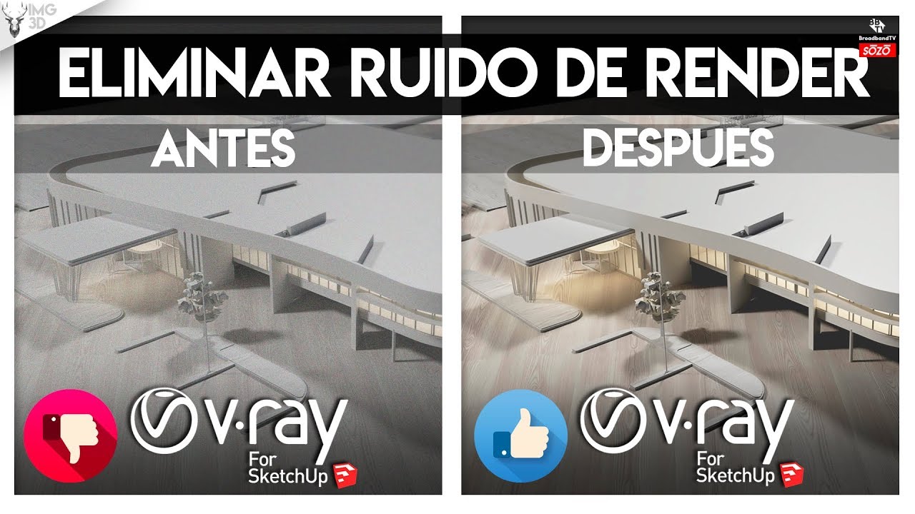 Corregir ruido en render | Denoiser | Vray para Sketchup