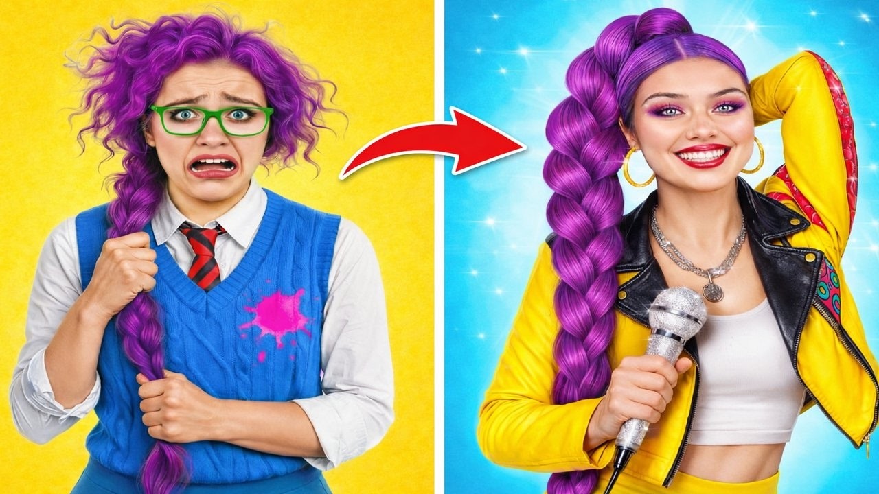 От ботаника до принцессы 👑 Красивые лайфхаки для рисования 💫 Преображение с помощью бьюти-гаджето...