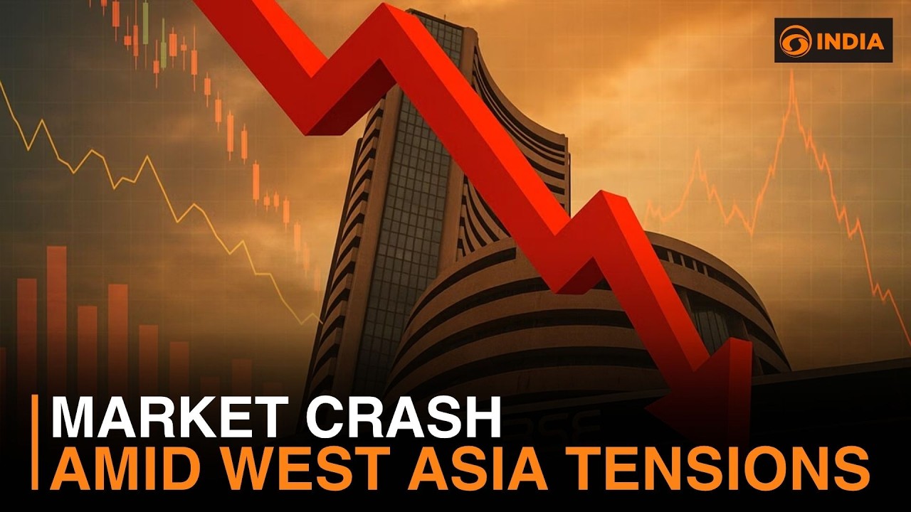 Обвал рынка: индексы Sensex и Nifty падают на фоне напряженности в Западной Азии.