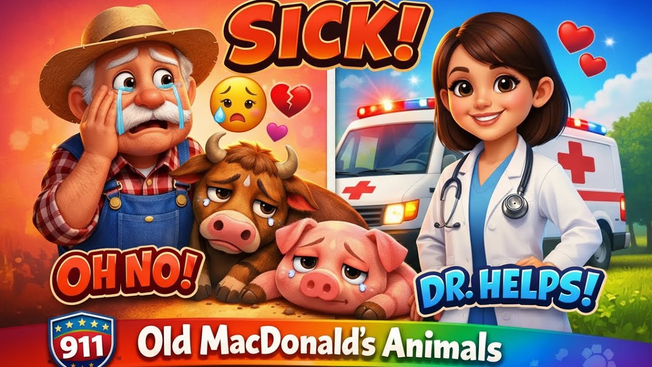Sick Old MacDonald's Animals! 🏥 Doctor Visit Story for Kids | Nursery Rhymes & Songs
