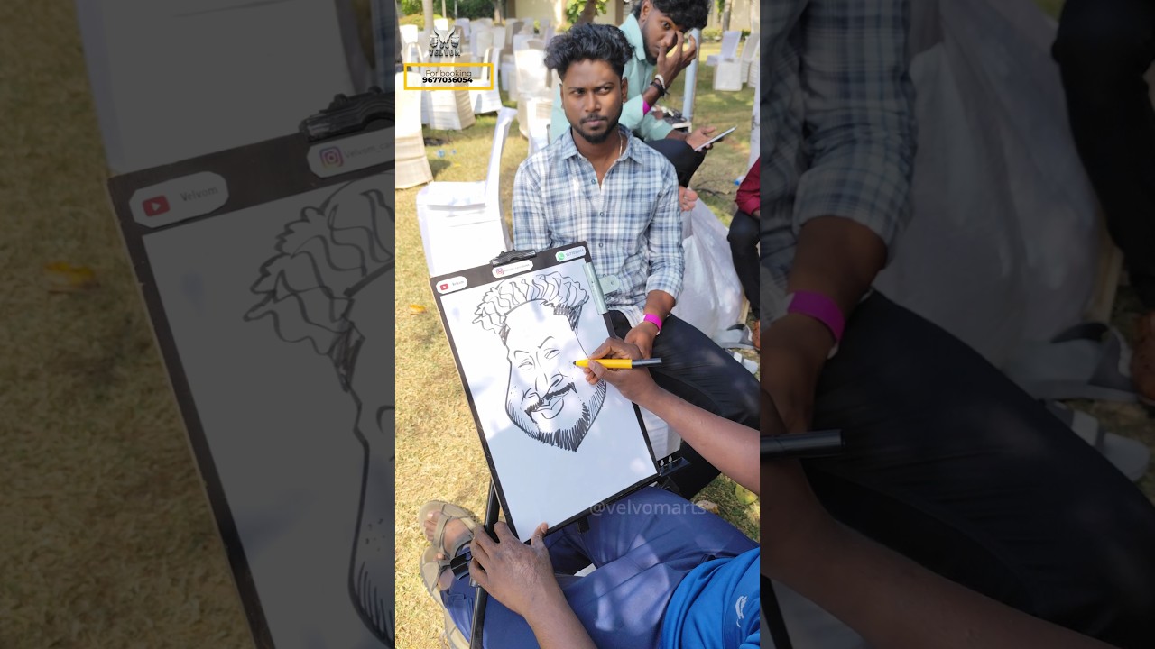 Live caricature event | artist surendar | book your events now #caricature #shorts