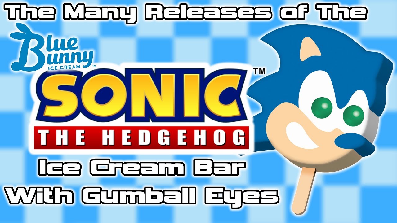 Множество релизов Sonic The Hedgehog Ice Cream Bar с Gumball Eyes