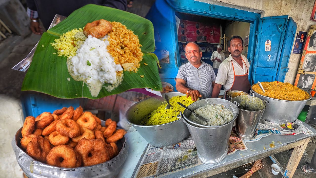 Early Morning Breakfast in Bangalore | Thatte Idli & Curd Rice and Only 30₹/- | Street Food India