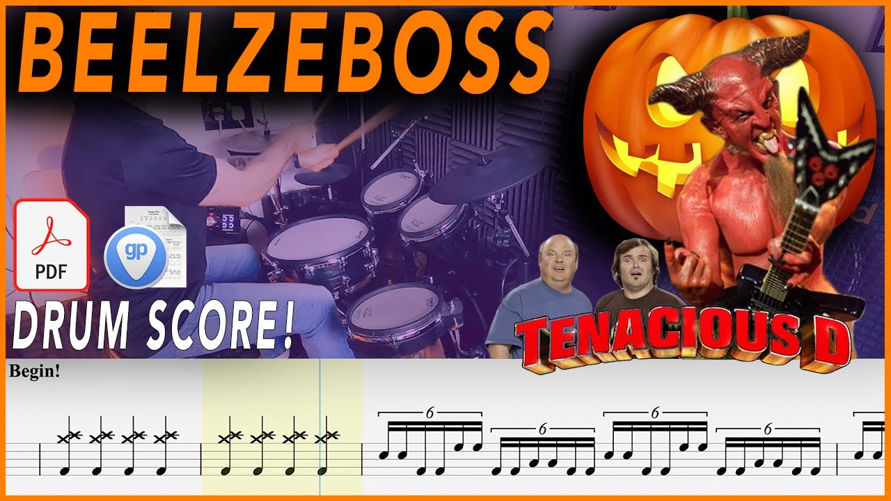 Beelzeboss - Tenacious D | DRUM SCORE Sheet Music | #179 DRUMSCRIBE