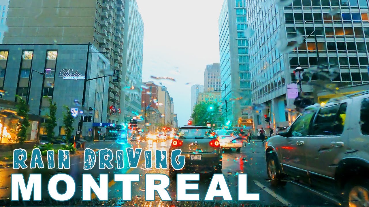 [ 4K VIDEO ] Montreal look beautiful in Rain