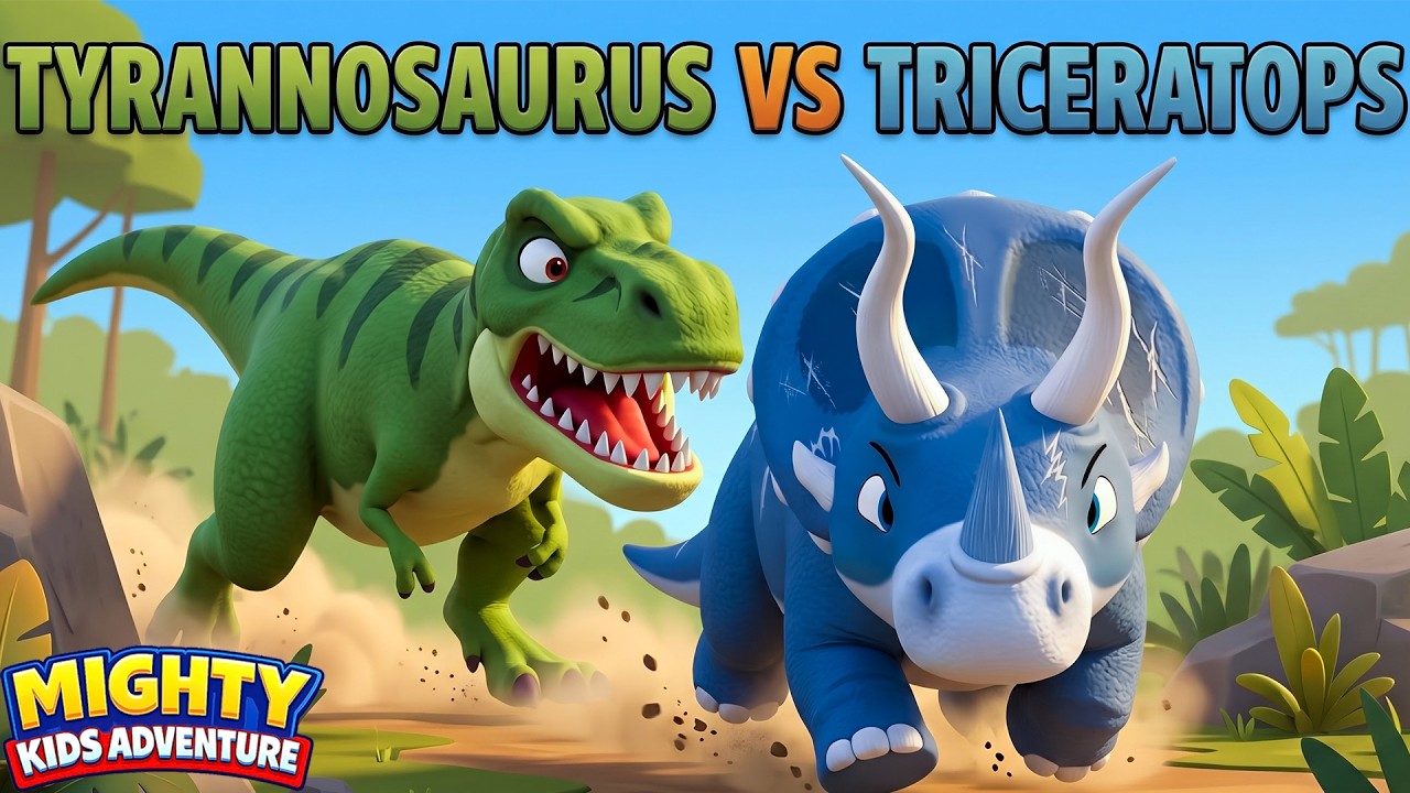 Tyrannosaurus Vs Triceratops | Dinosaur Battle | Meet Carnotaurus | Ep - 36 | Dinosaur for Kids