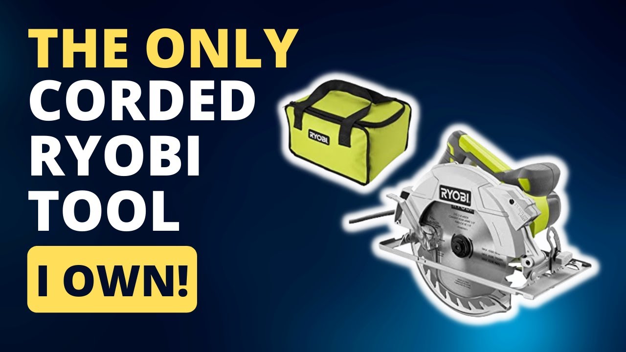 Циркулярная пила Ryobi 15 А, 7-1/4 дюйма, с проводом, лазерным фонарем и сумкой для инструментов ...