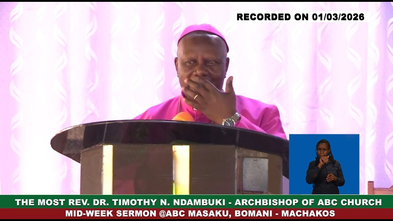 LIVE :  MID-WEEK SERMON AT ABC MASAKU, BY THE MOST REV. DR. TIMOTHY NDAMBUKI  II 04/03/2026