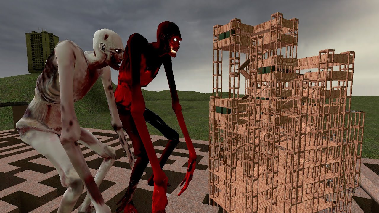 SCP 096 vs towers☠️☠️ Garrys mod part 4