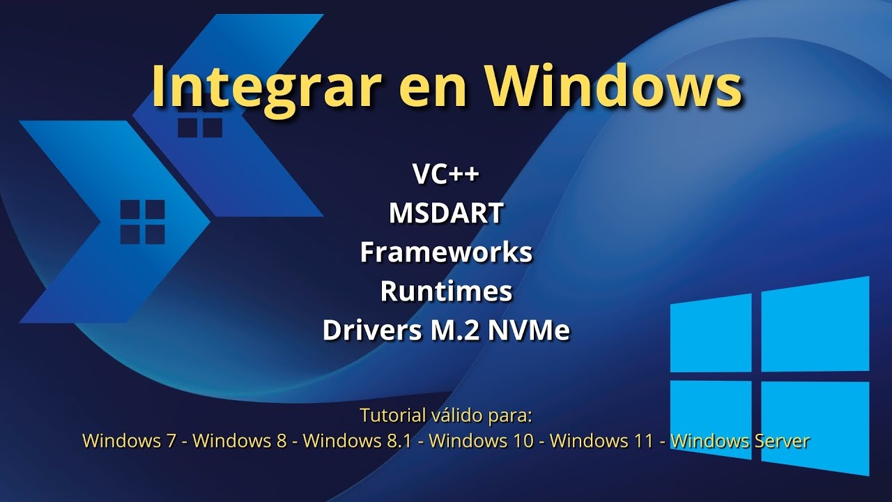 ¿Cómo integrar Visual C++, Framework, Runtimes, MSDART y Drivers M.2 en Windows?