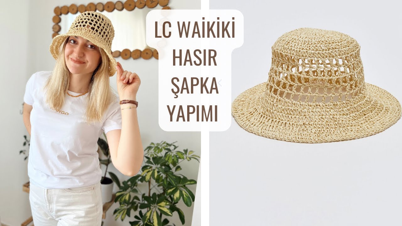 LC WAİKİKİ HASIR ÖRGÜ ŞAPKA YAPIMI 🌸 KAĞIT İP ŞAPKA YAPIMI #markachallenge